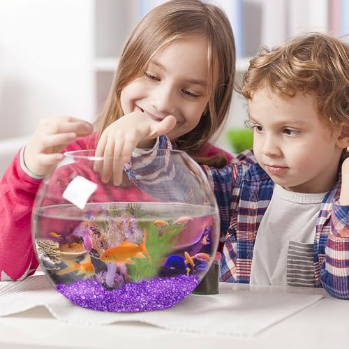 Image of Keedolla 2 lbs /900g Fish Tank Rocks Gravel, Betta Fish Tank Beads Pebbles Aquarium Glass Rocks Stones Marbles Small for Fish Tank, Vase Filler, Succulent Plants Decor - Purple