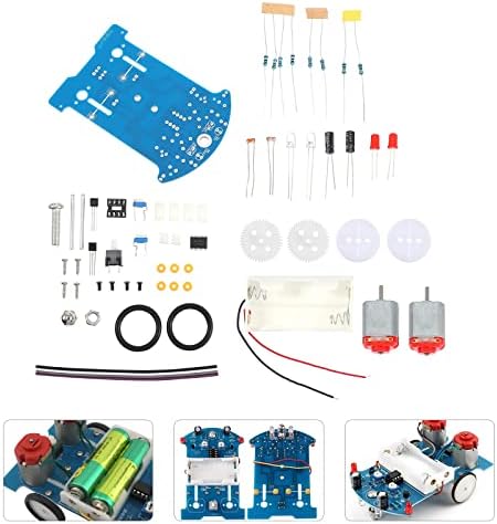 TEHAUX DIY Robot Smart Car Kit, Electronic Science Experiments Projects for Kids,DIY Engineering Robotic Building Kits for Students, Beginners and Hobbyist, Easy to Assemble 4