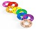 Discount Sizing 16 Piece Set Colored Clothing Round Rack Size Dividers XXS - XXXL (2 Pieces Per Size)