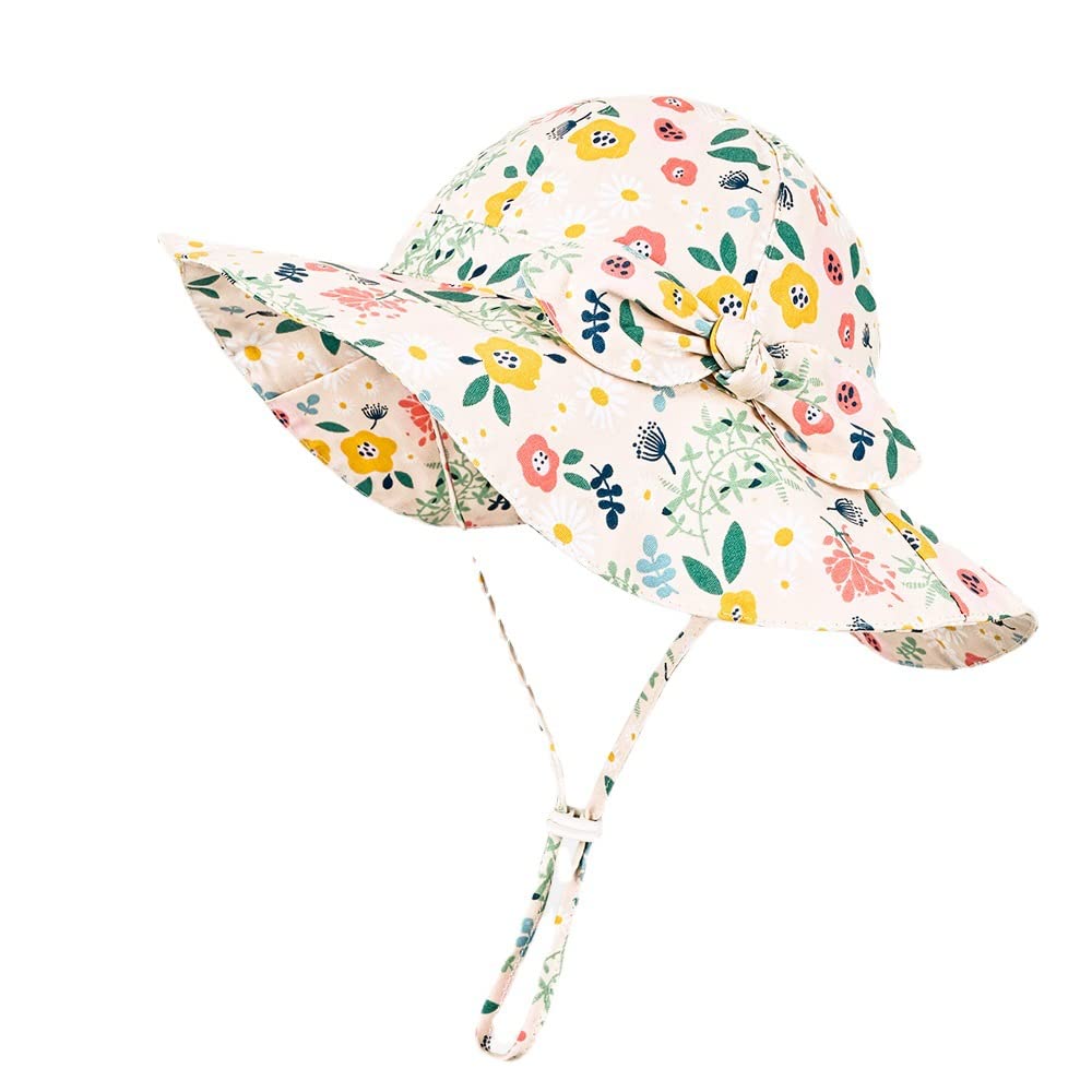Volicph Baby Sommerhut Mädchen Sonnenhut Kleinkind Strandhut Baby Bucket Hat UPF 50 für Baby Mädchen Säugling Kind Kleinkind