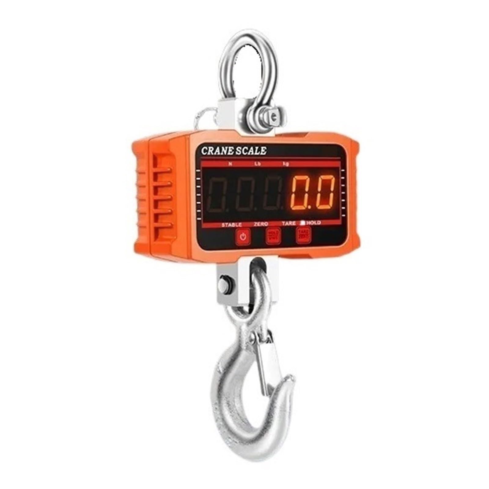 Balance Suspendue Numérique 1500kg/1000kg/500kg, Grue Avec Télécommande De 65 Pieds, Balances Industrielles Robustes À Crochet LED Charge Lourde(500KG Orange)