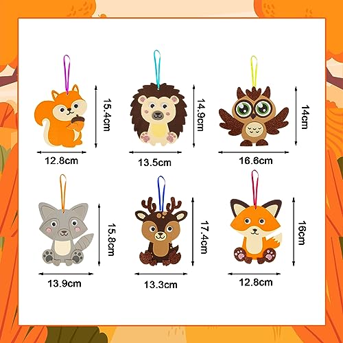 Fennoral 12 Pack Fall Craft Kit For Kids Make You Own Fall Animal Foam Stickers Fall Arts And Crafts Diy For Kids Boys Girls Party Supplies Thanksgiving Autumn Decoration thumb #6