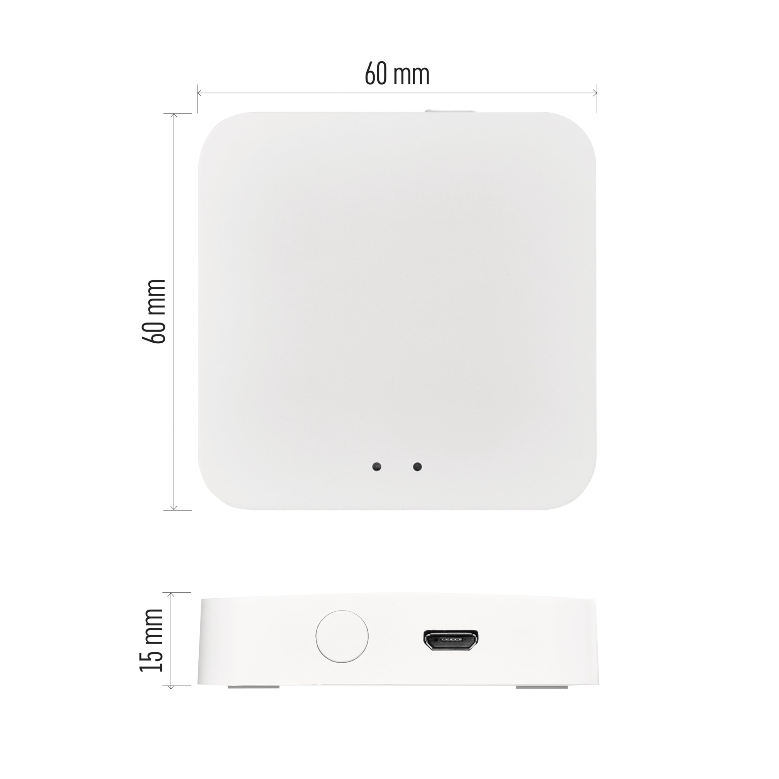 EMOS GoSmart ZigBee Gateway IP-1000Z Smart Home Hub Compatible con Tuya Smart Life Soporte Bluetooth 2.4GHz WiFi 6x6cm Blanco