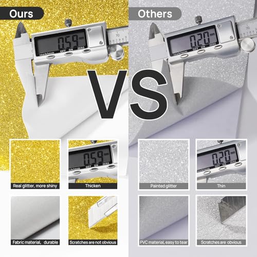Stickyart Glitzer Tapete Gold Klebefolie Möbel 40cm X 200cm Wandtapete Selbstklebende Tapete Gold Dekofolie Tapeten Vliestapete Klebetapete… – Ansicht 3