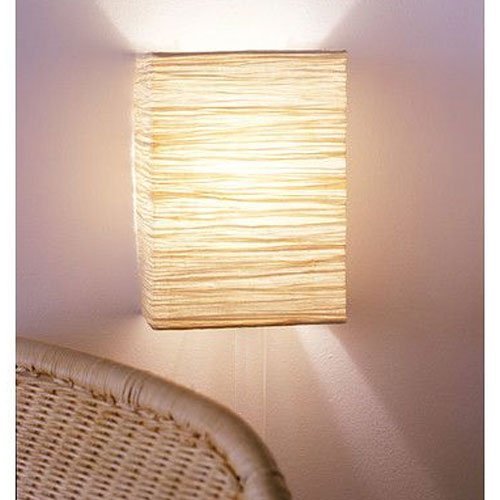 Wallniture Asian Wall Lamp With Toggle Switch, Living Room Decor Rice Paper Lamp Shade With Light Bulbs, Cream Set Of 2 #TOP2