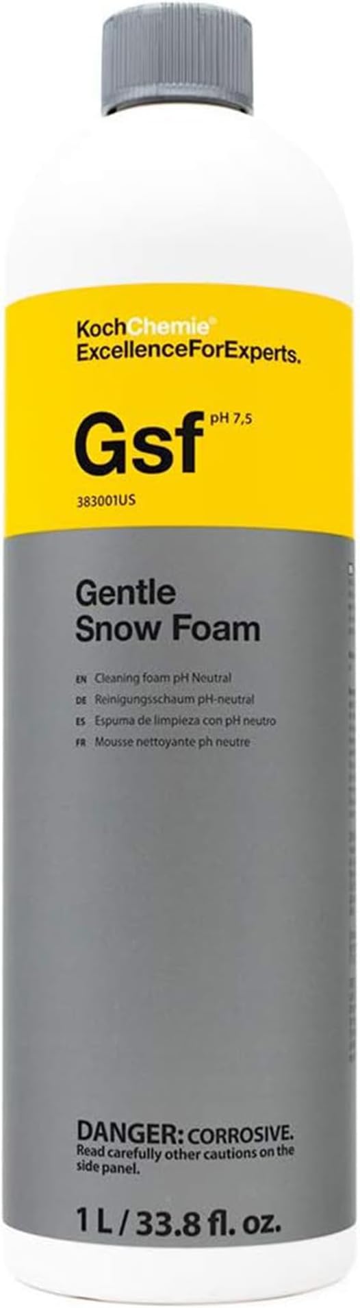 Koch Chemie - Gentle Snow Foam - pH Neutral Pre-Cleaning; Works With Foam Cannons & Sprayers; Manual Washing Shampoo; Safe on Existing Wax & Sealed Surfaces; Unique Cherry Fragrance (1 Liter)