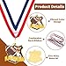 NOVWANG Premium Football Medals, 10 Pack of Sport Metal Rewards Trophy with Neck Ribbons for Tournaments Team Celebrations Competition Trophy Prize