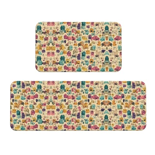 Alfombras de cocina de monstruos para dar vida a tu hogar | Pack de 2 2