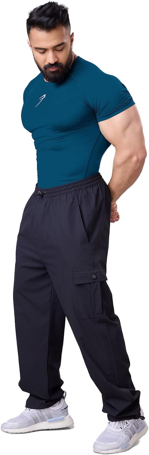 Men's Half Sleeve Compression T-Shirt - Athletic Base Layer for Fitness