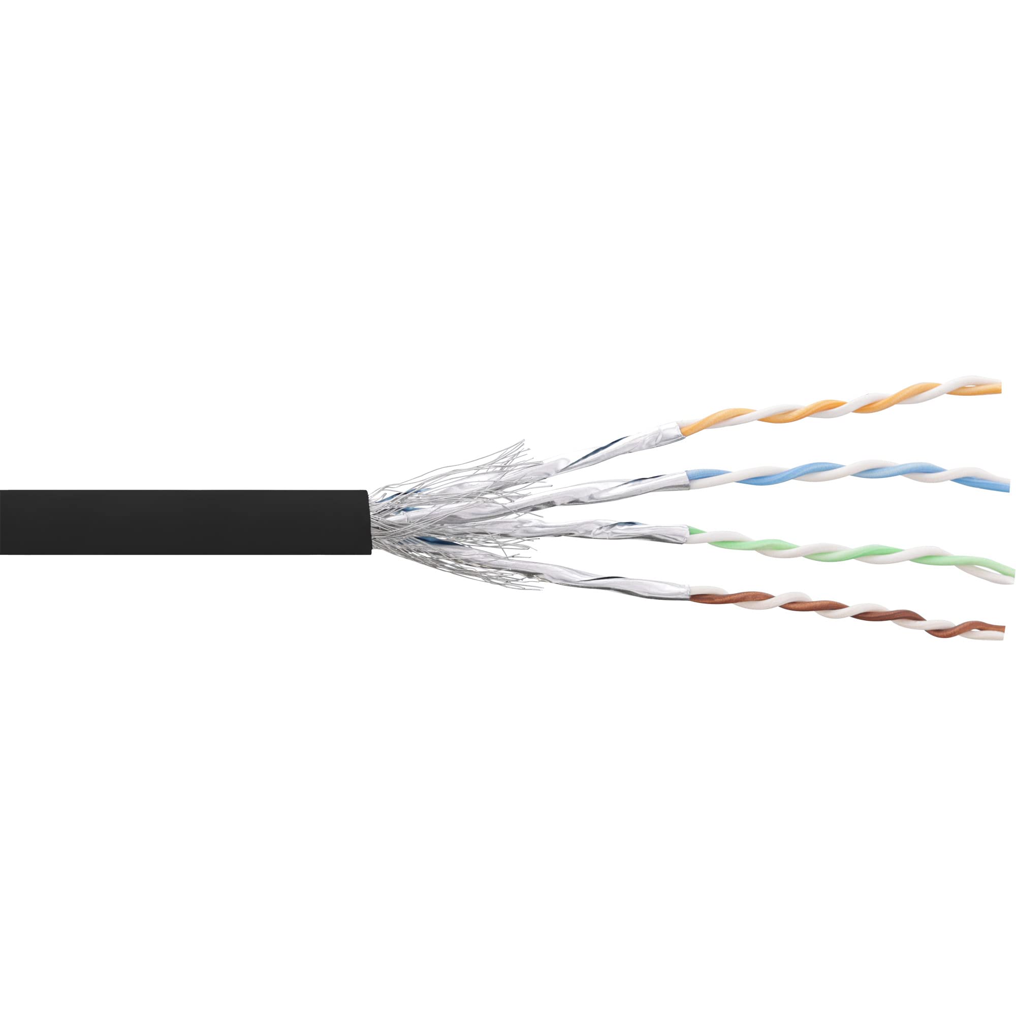 InLine 76499S kabel krosowy Cat.6 S/FTP (PiMf), czarny, AWG27, PVC, CU, 100 m