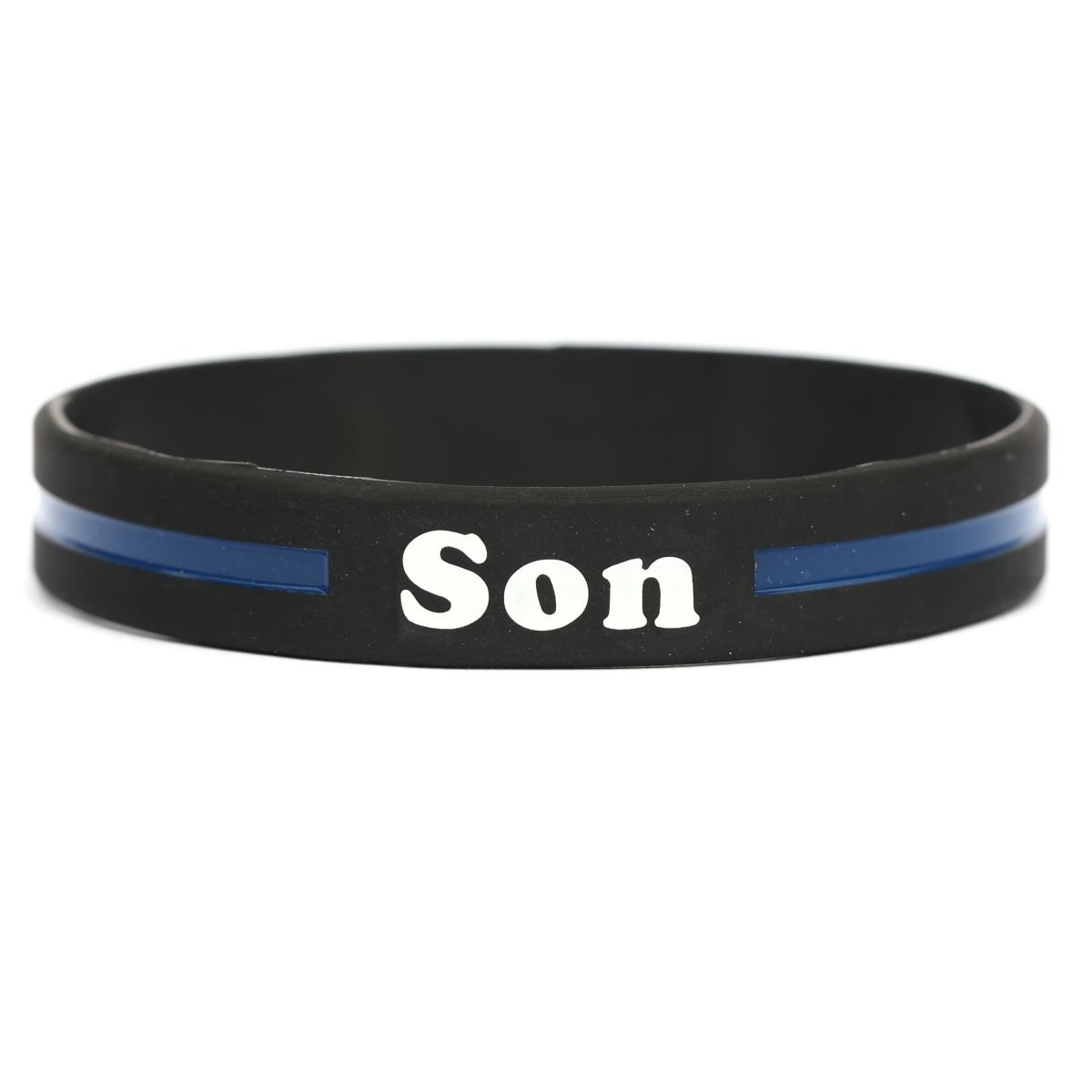 SayitBands Son Thin Blue Line Silicone Wristband Bracelets Police Officers Patrol Awareness Support