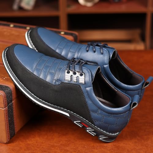 Image of COSIDRAM Mens Casual Dress Shoes Business Office Comfort Walking Sneakers | Exquisite quilted stitching upper, lightweight flexible build, suitable for everyday wear and casual outings