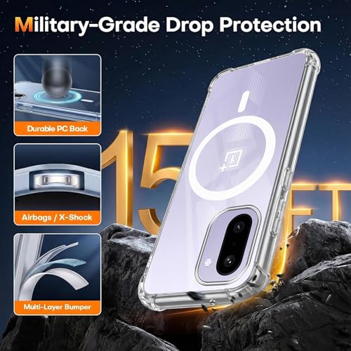 Image of Jkobi Shockproof Crystal-Clear Back Cover for OnePlus 15R (Magsafe Wireless Support | Drop & Camera Protection | Hard Polycarbonate)
