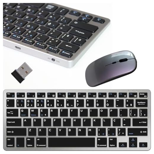Kit Teclado e Mouse Sem Fio Recarregável Prime. Compatível com Notebook, Celular, Tablet, Windows, Mac, Linux e Android. Layout Nacional. Conexão Bluetooth 5.0/USB 2.4GHz Design Compacto e Ergonômico