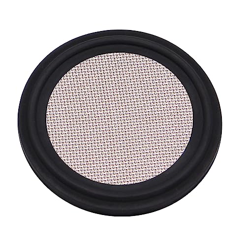 Image of DERNORD 1.5 inch FKM Sanitary Gasket w / Stainless Screen - Tri Clamp Clover (40 Mesh)