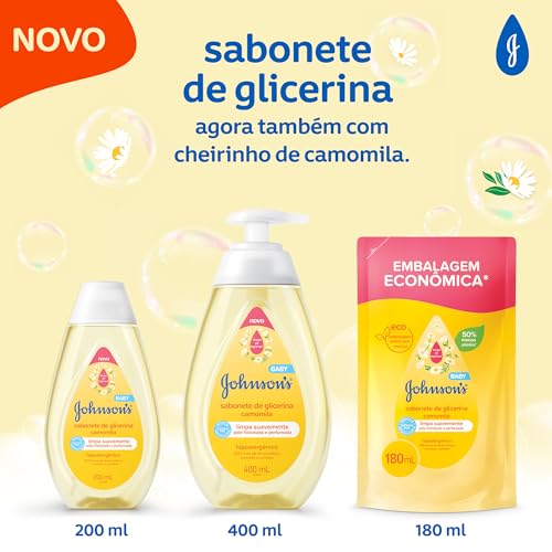 Sabonete Líquido Glicerina Camomila JOHNSON’S® Baby, 400mL