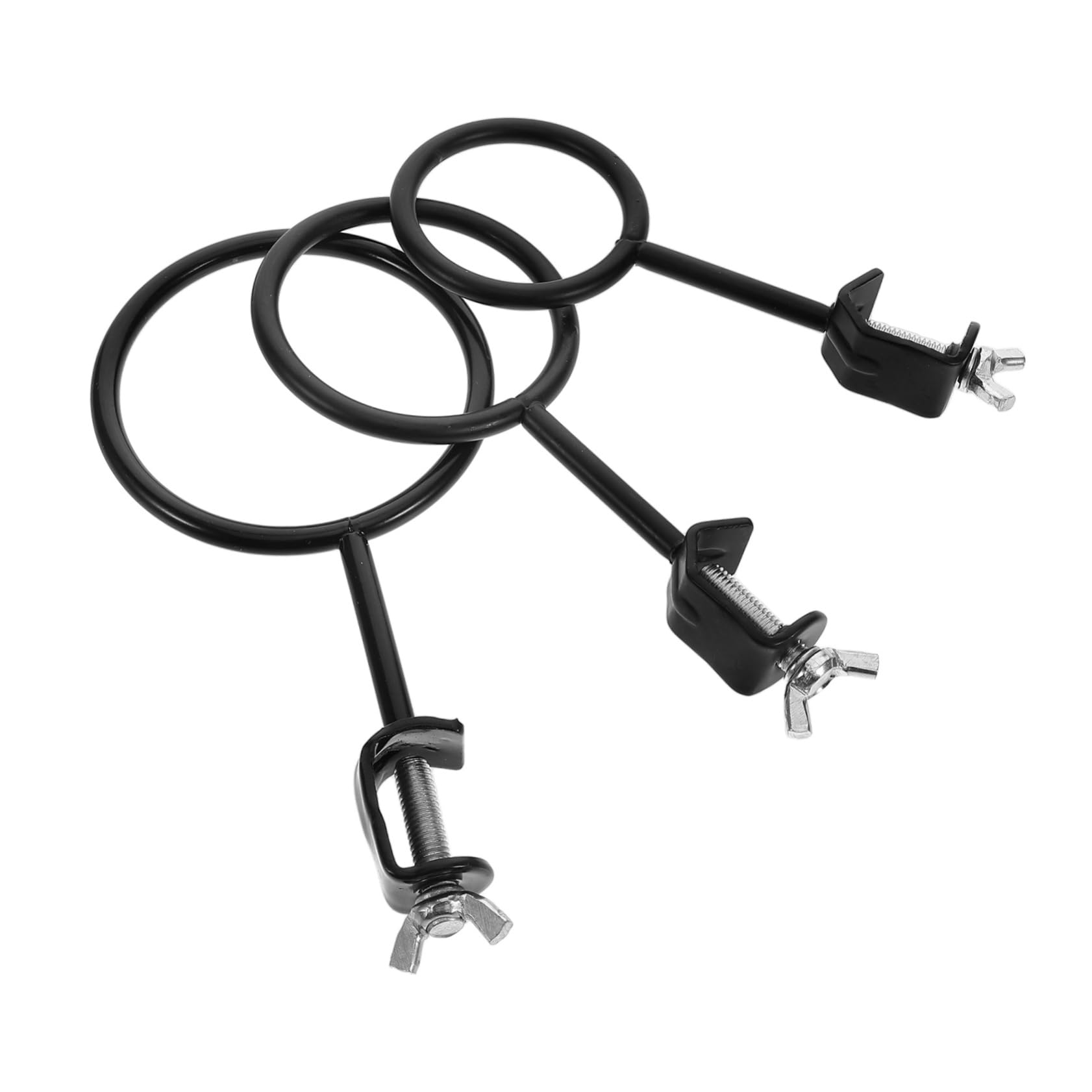 HANABASS 3pcs Lab Stand Ring Clamp Reliable Support for Beakers and Glassware High Stability Laboratory Flask Holder Educational Teaching Instrument for Chemistry Experiments