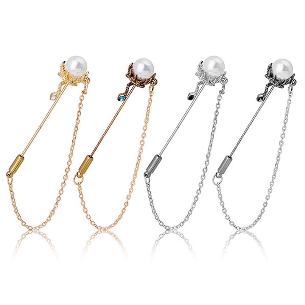 Retro Nette Brosche Quaste Kette Anzug Revers Pins Lange Nadel Strickjacke Schal Schnalle Männer Schmuck