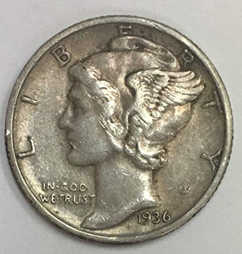 1936 P Mercury Dime 90% Silver 10c VF