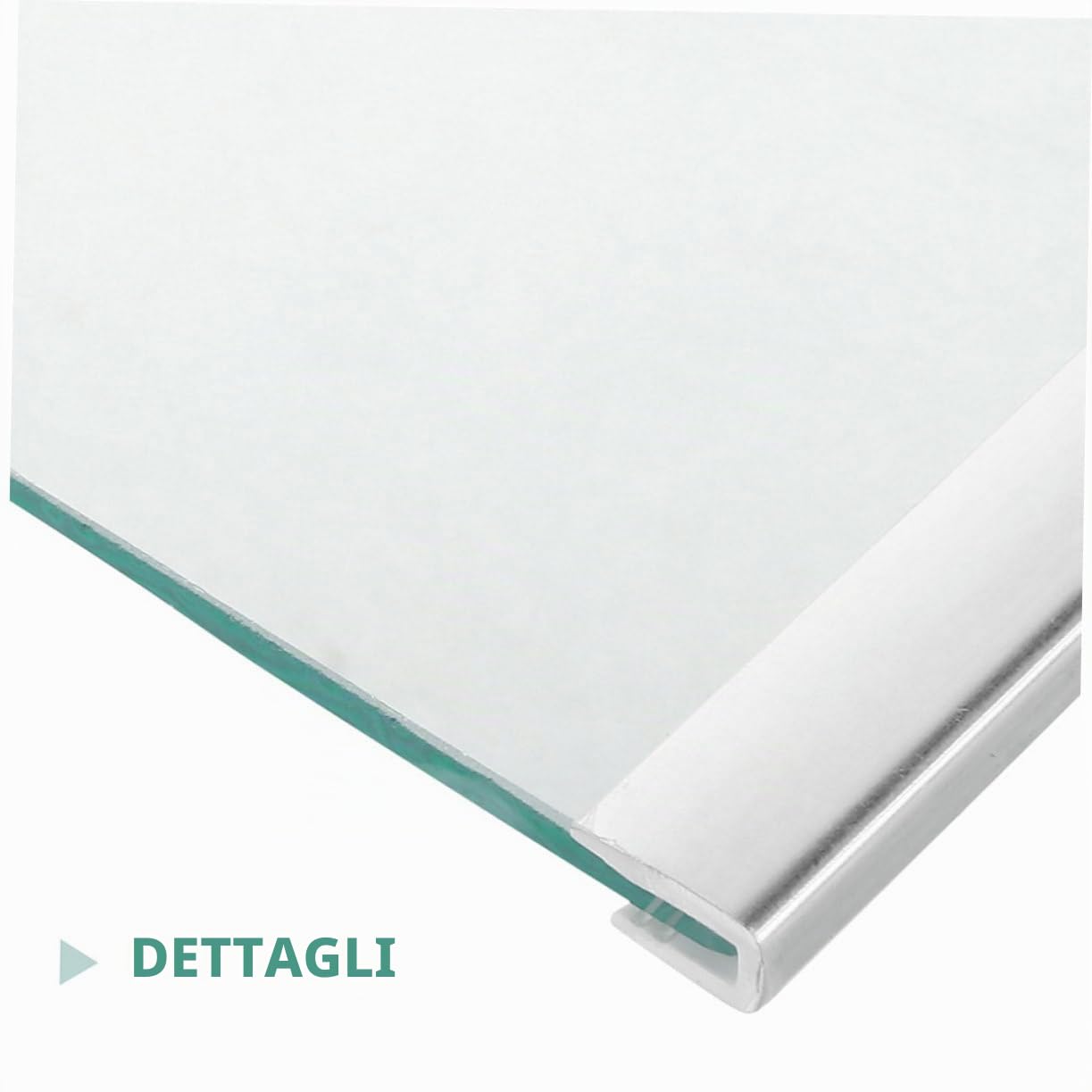 Ripiano in Vetro per Frigorifero 33x30 Cm, Sostituzione | Divisore per Frigo, Accessorio Trasparente per Organizzazione Cucina, Pulizia Facile e Portata Elevata