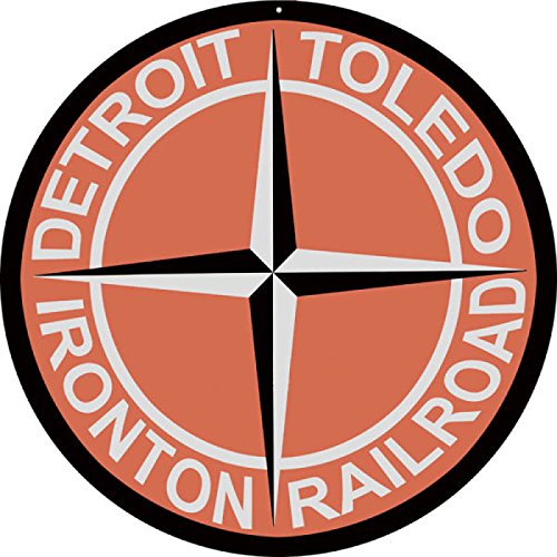 Victory Vintage Signs Ironton Detroit Toledo Railroad Sign 14 Round