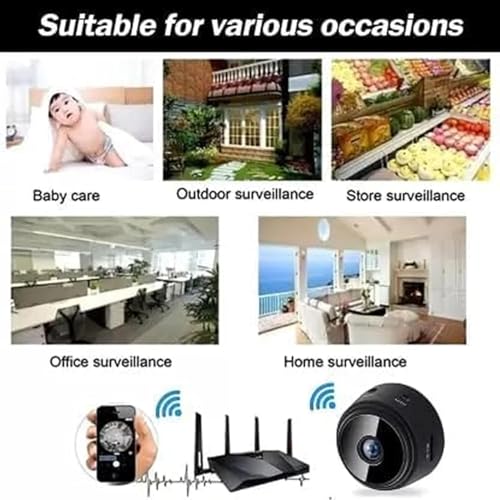 Image of High-Definition 1080p HD, CCTV Security System Home & Office, Sequirity Magnet Camera WiFi connectivity Enabling Live Streaming with Audio and Video Camera