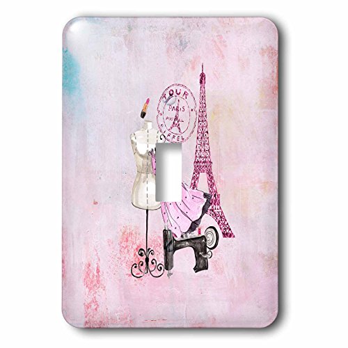 Interrupteur à bascule simple rose pour décorer une chambre de fille chic - 2