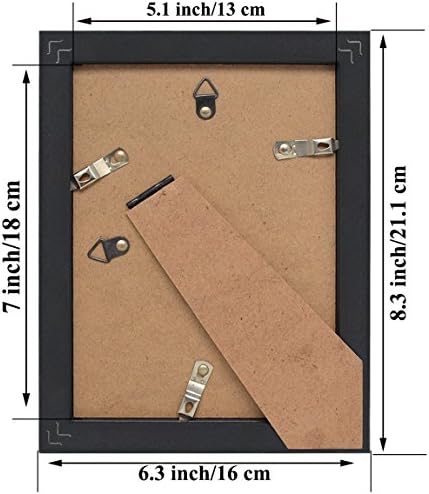 PETAFLOP Picture Frames 5 by 7, Black 7x5 Photo Frames Set for Wall Tabletop Horizontally or Vertically Display,12 Pack