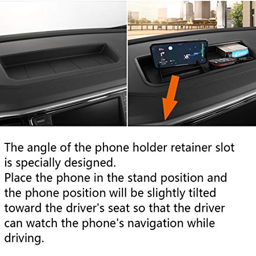 EDBETOS Interior Dashboard Storage Box Organizer Holder Tray Compatible with VW Volkswagen Atlas 2018 2019 Dash Mounted Holders Accessories