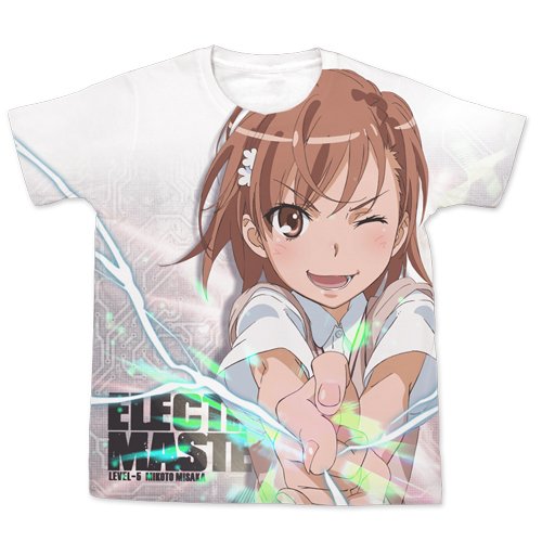 T-shirt Railgun S Misaka Mikoto haut de gamme en impression intégrale japonaise