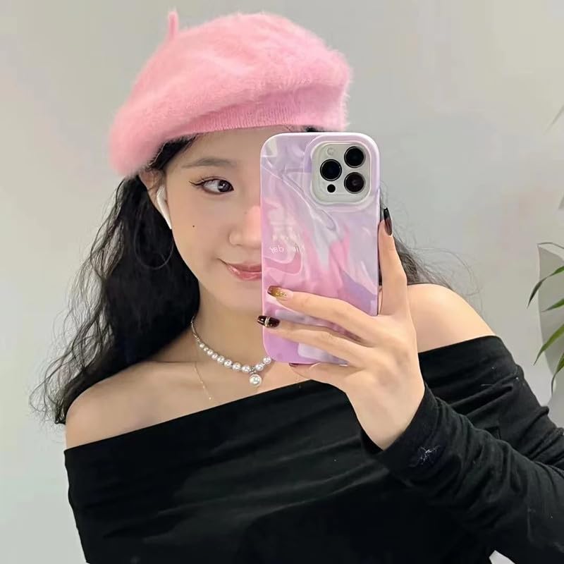 Image of COVERLY for iPhone 14 Pro Max 3D Luxury Rainbow Pastel Nice Phone Case,Premium Texture Trendy Retro Cute Multi Artistic Cool Design -Aesthetic Shades Heart Princess Cover for Apple iPhone 14 Pro Max