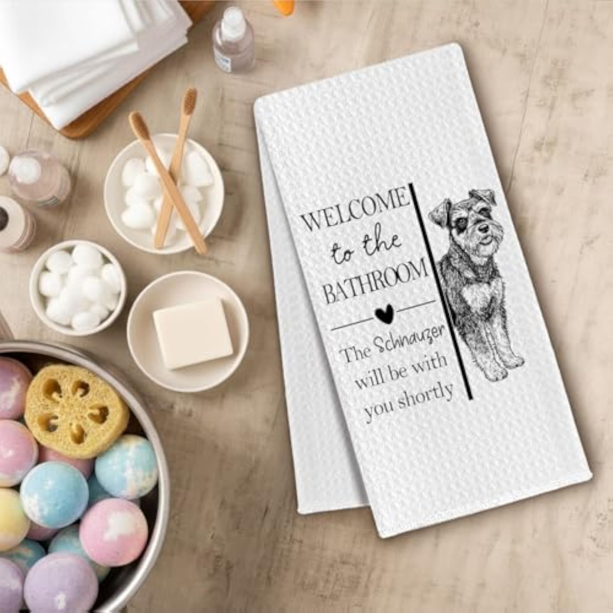 Schnauzer Bathroom Towels, 476