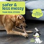 Outward Hound Dogwood Wood Durable Dog Chew Toys, Real Wood & Calming Hemp, 2-Pack, Medium
