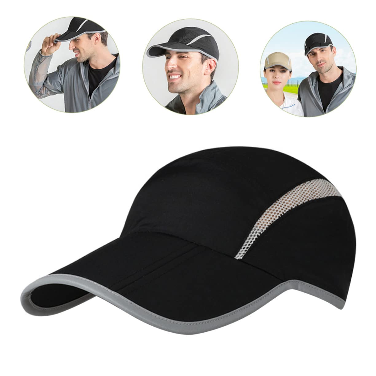 FOMIYES Sombrero Deportivo Gorro de Protección Solar Transpirable Running y Actividades Aire