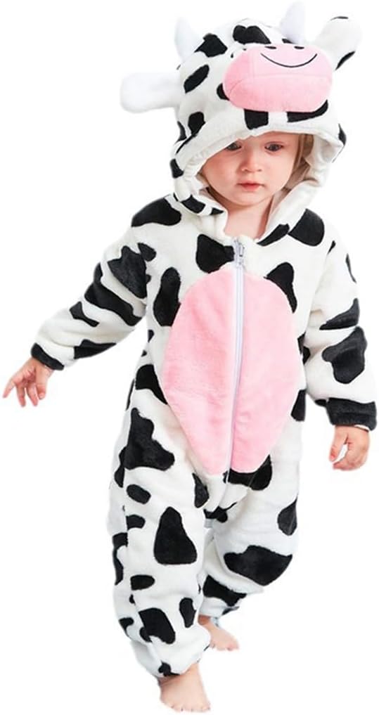 CuteOn Toddler Halloween Costume Onesie Cosplay Romper Christmas Infants Baby Costume Cow 3Months-4Years - Image 2