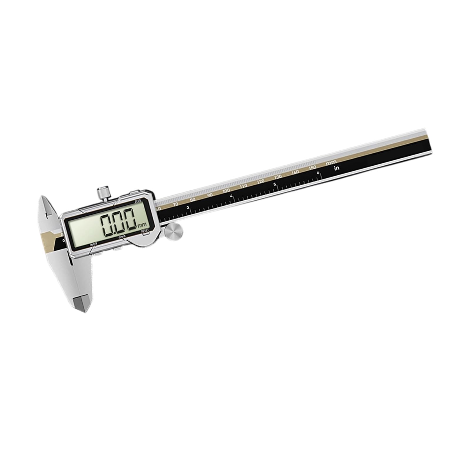 Calibrador digital de 150 mm con pantalla LCD, recargable, carga USB, multiusos, para mediciones precisas, herramienta profesional de medición exterior