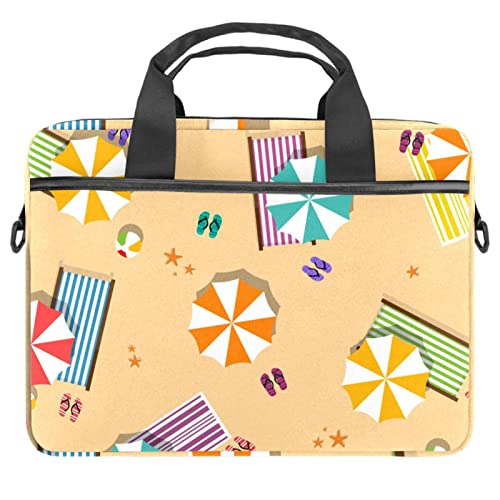 Maletín para portátil de 14 pulgadas con estampado de cocoteros y playa funda protectora 1