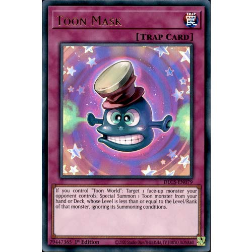 Yu Gi Oh DLCS-EN079 1st Ed Toon Mask Ultra Rare Card Dragons of Legend the Complete Series Single Card