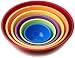 Gourmet Home Products 138403  Nested Polypropylene Mixing Bowl Set, 6 Piece ,Red