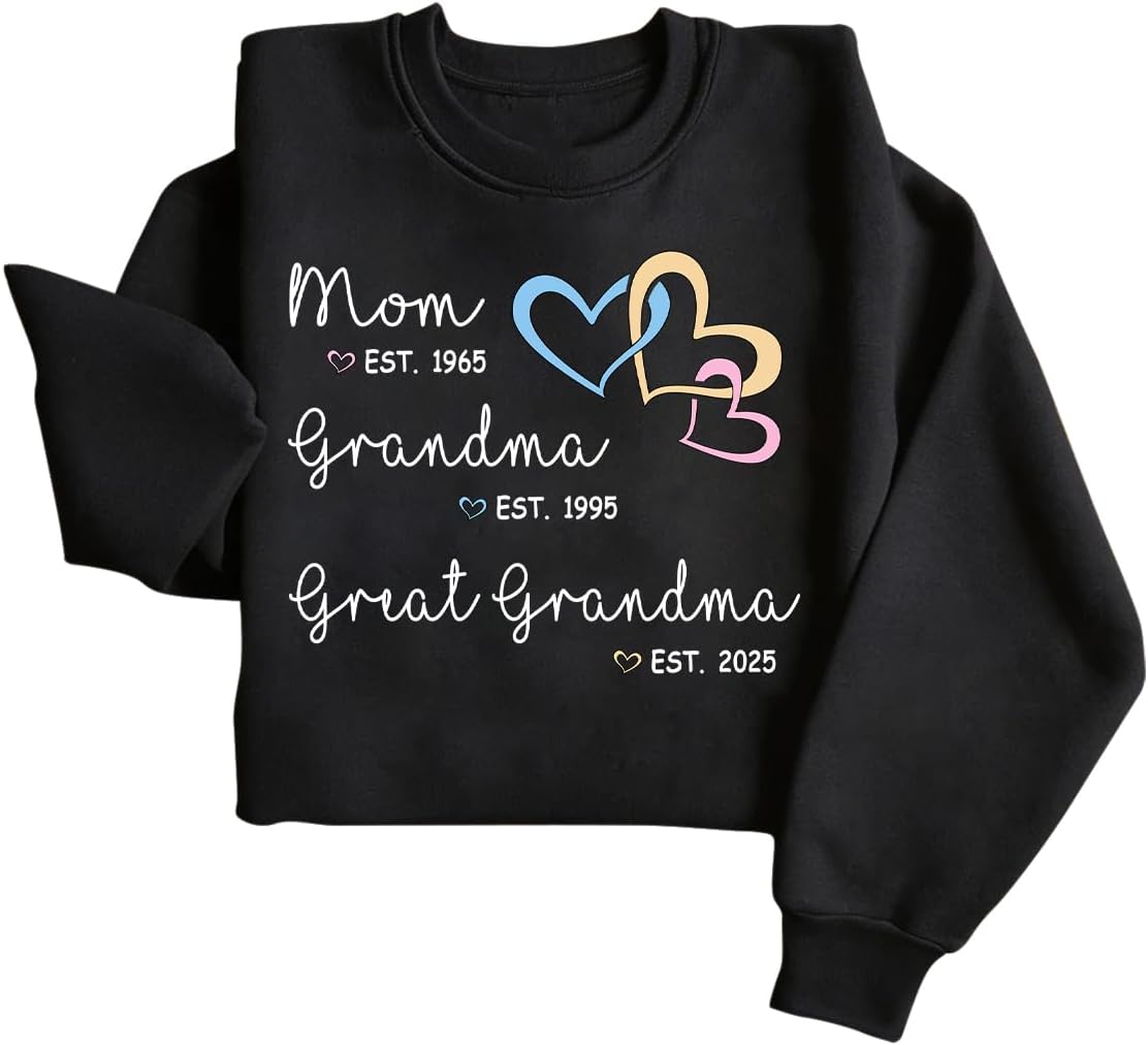 Personalized Great Grandma Sweatshirt, Sweatshirt with Est Year For Great Nana on Christmas AK5723721 - Image 5