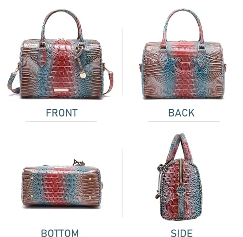 Image of Makcr Joacbv Top-Handle Crocodile Purses For Women Crossbody Leather Bags Trendy Large Capacity Tote with Shoulder Strap