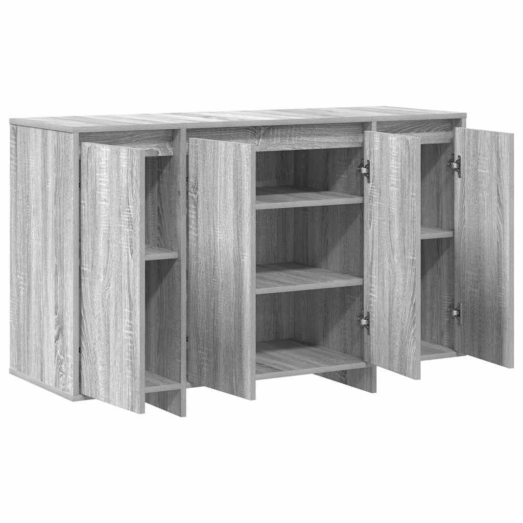 Credenza Grigio Sonoma 120x41x75 cm in Legno Multistrato