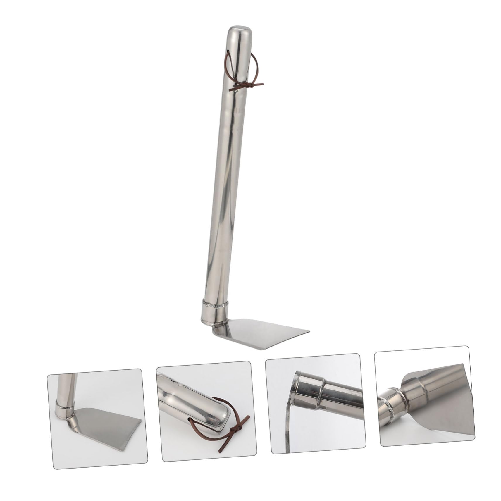 GALPADA Aratro a Mano Portatile da Giardino in Acciaio Inox 38,5 Cm per Diserbo, Zappatura e Trapianto, Attrezzo Manuale per Orto Domestico e Piantagione