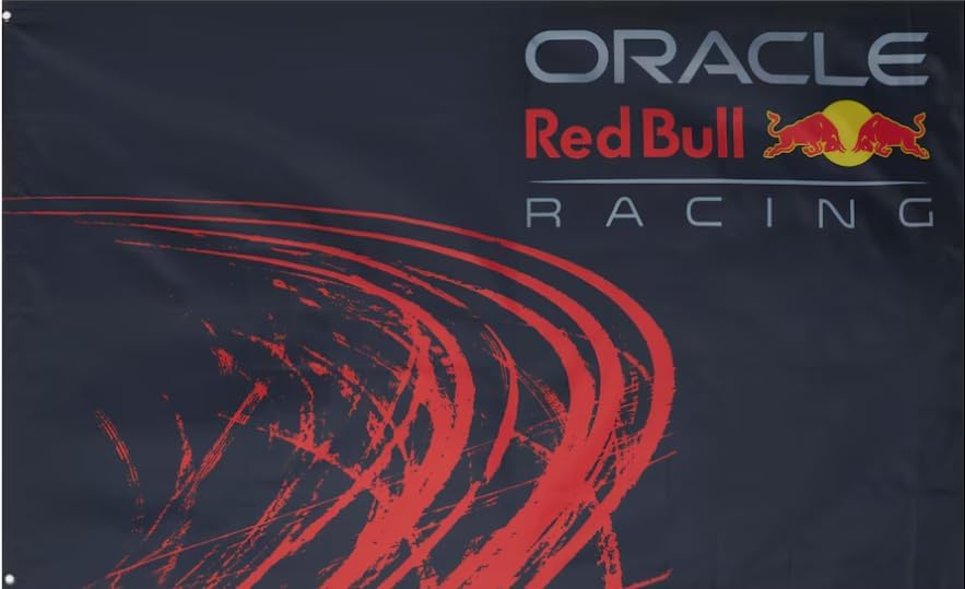 Red Bull Team Flag, 2024 collection, dynamic design and vivid colours, 150 cms x 90 cms, Official Merchandise