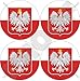 Pologne Polska polonais 50 mm (5,1 cm) bumper-helmet en vinyle autocollants, Stickers x4