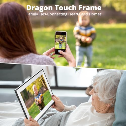 Image of Dragon Touch 10.1'' WiFi Digital Picture Frame - HD IPS Touch Screen Digital Photo Frame Display, Auto-Rotate, Share Photos /Videos Instantly via Free App Best Gifts for Birthday, Wedding, Mom，2 Pack