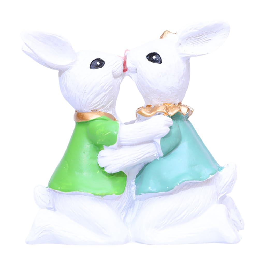 Qsvbeeqj Resin Kiss Animal Figurine Desk Ornament For Couples And Newlyweds Home Decoration