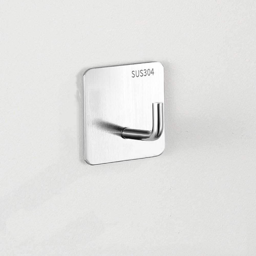 VVW&LIU 304 Stainless Steel Heavy Duty Towel Rack,Bath Towel Rod,Towel Ring,Toilet Paper Holder,Adhesive Hook,Bathrobe Hook, Wall Mou