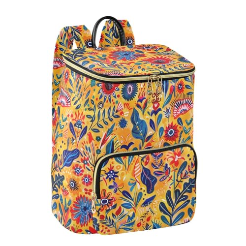 KLL Colorful Abstract Folk Art Backpacks for Women Cute Waterproof College Bookbag Daypack for Gym Work Travel2