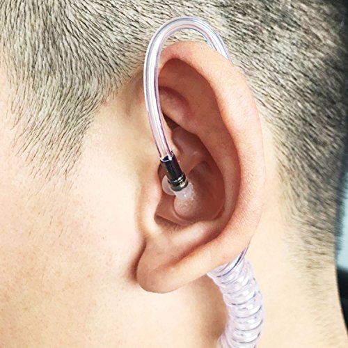 Airsn Replacement Earmold Earbud Earplug For Motorola Kenwood Two-Way Radio Air Acoustic Coil Tube Audio Kits (Pink,2 Pair-Small) #TOP3